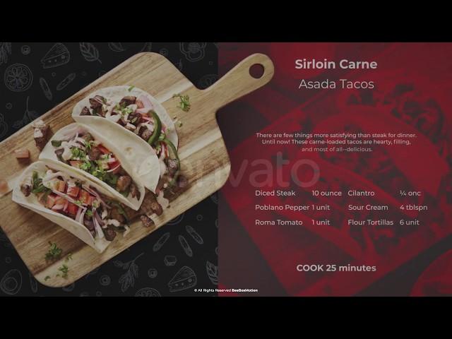 Recipes Food Promo Template - After Effects Template