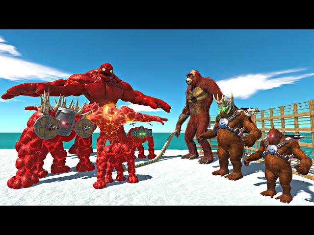 Skar King Evolution Cage Challenge | Mutant Lava Golem Team vs Skar King Team - ARBS