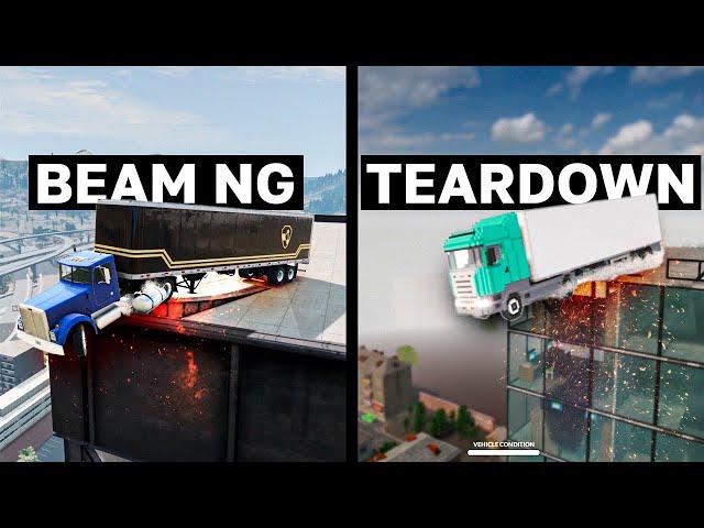 ФИЗИКА В BEAMNG DRIVE ПРОТИВ TEARDOWN!