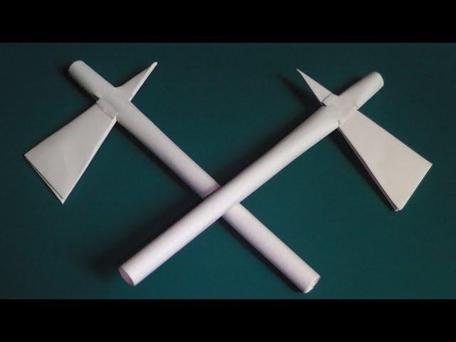 Origami tomogavk battle ax. How to make origami gun out of paper. Origami ax made of paper.