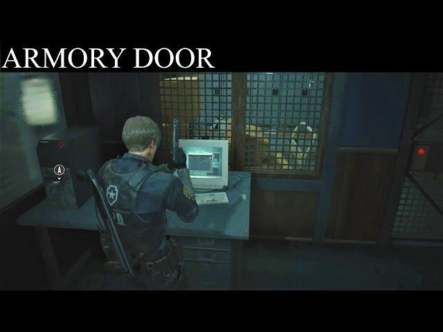 Resident Evil 2 Remake: How to Unlock Armory Door - USB Dongle Key Location