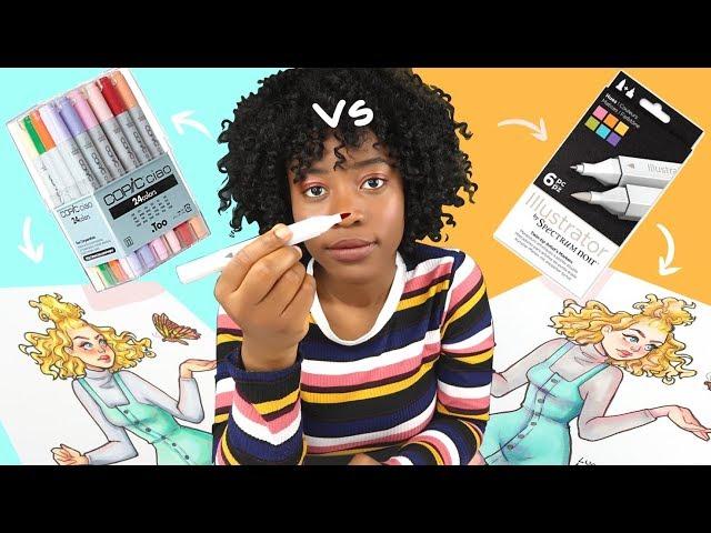 Illustrator Spectrum noir  VS Copic Markers | Spectrum noir Alcohol Brush Markers Review