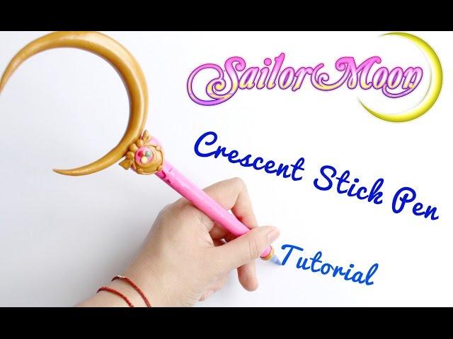 Sailor Moon Crescent Stick Pen Polymer Clay Tutorial (美少女戦士セーラームーン)