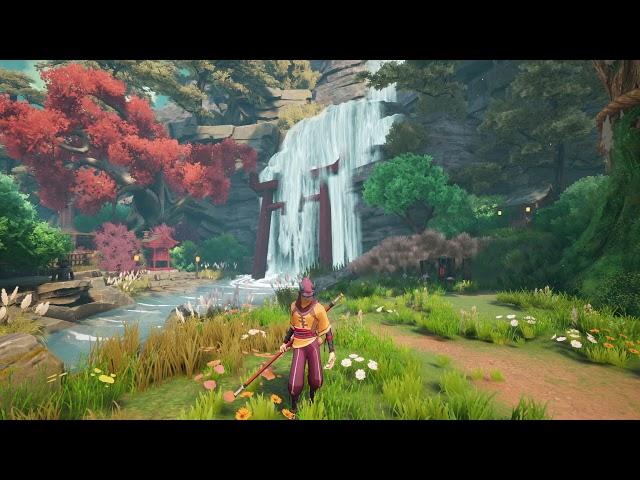 Stylized water and waterfall created in Unreal Engine 4