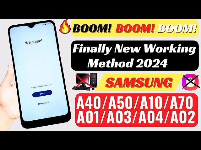 Finally Samsung A40/A50/A70/A01/A02/A04/A03 FRP Bypass Without Pc 2024 || Google Account Unlock 100%