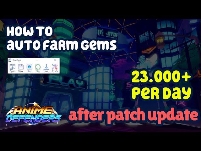 How to Auto Farm Gems (After Patch Update) Map 1 in Anime Defenders Roblox 