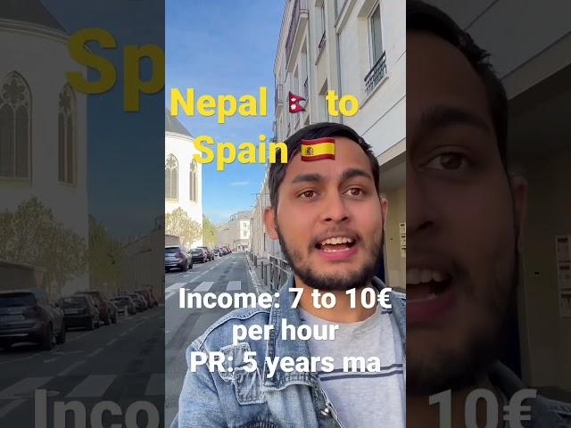 Income and PR in Spain for Nepali #Youtubeshorts