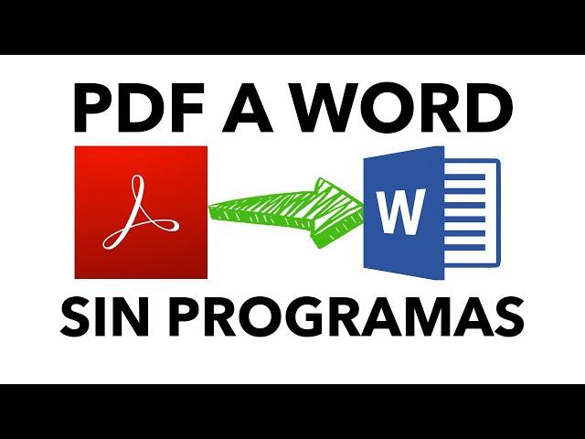 Como convertir de PDF a Word con Word Sin programas Ni Paginas 