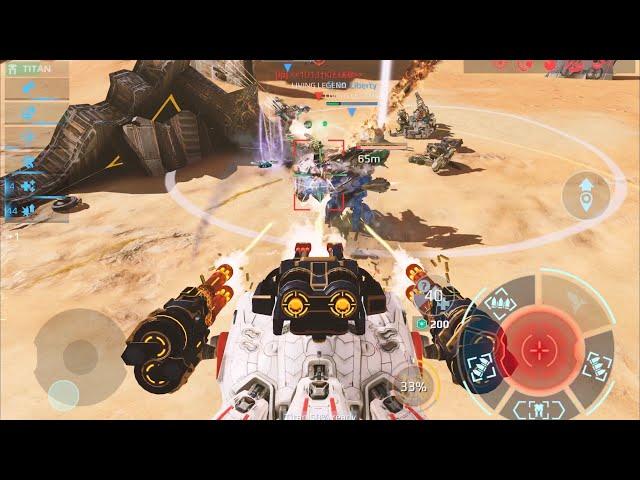 Ultimate Avenger Harpy gets room to move in the Dreadnought | War Robots gameplay