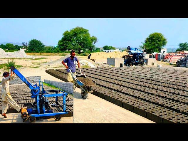 Cement Block Making Process in Pakistan & india | Cement Block Making Machine | Concrete Blocks