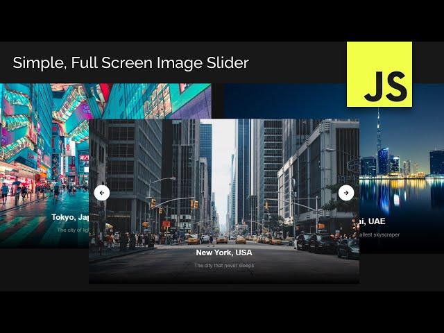 How To Build A Simple Javascript Image Slider | No Libraries