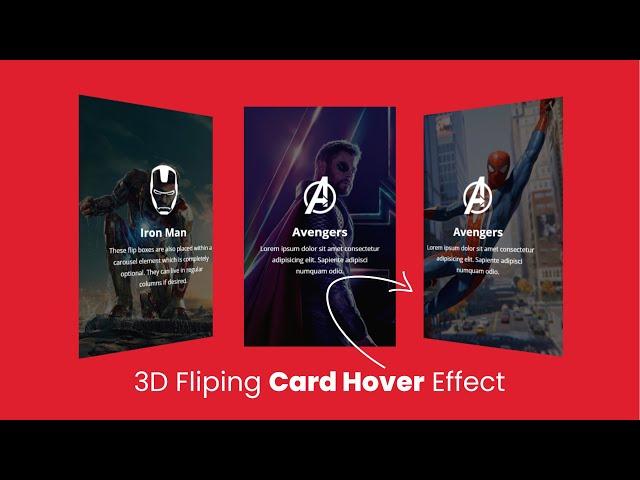 Creative CSS 3D Flip Card Hover Effect | 3D Card Hover Effect | Flip Card