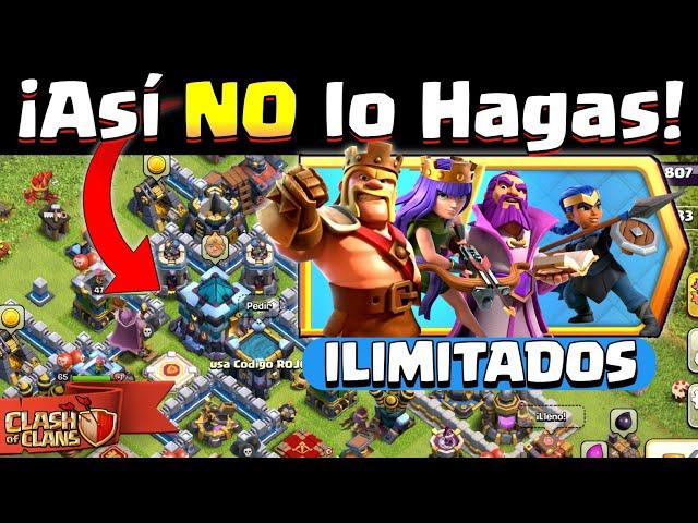 5 Cosas Que NO DEBES HACER  en CLASH OF CLANS con el Evento de mejorar los héroes ilimitados