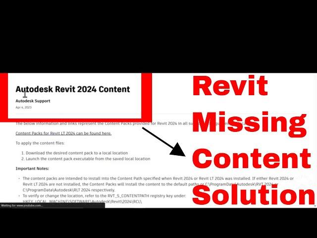 Missing library in revit 2024 | Family library missing solution for revit 2024