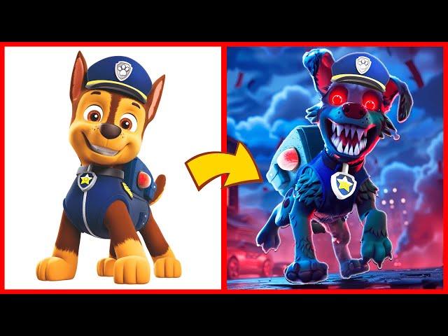 PAW PATROL as SCARY DOGS - All Characters