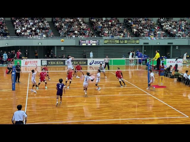 天理大学 vs サントリーサンバーズ大阪　2set　全日本バレーボール選手権2024