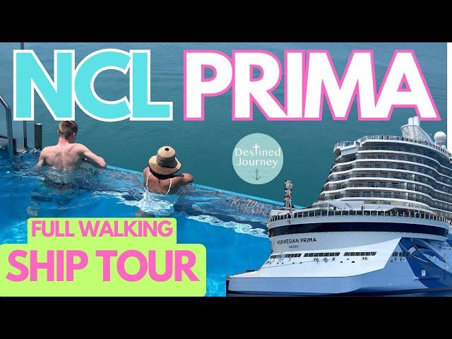 NCL PRIMA SHIP TOUR  GORGEOUS NEW CLASS OF SHIPS | WALKING TOUR