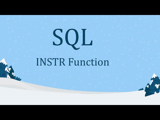 SQL: INSTR Function