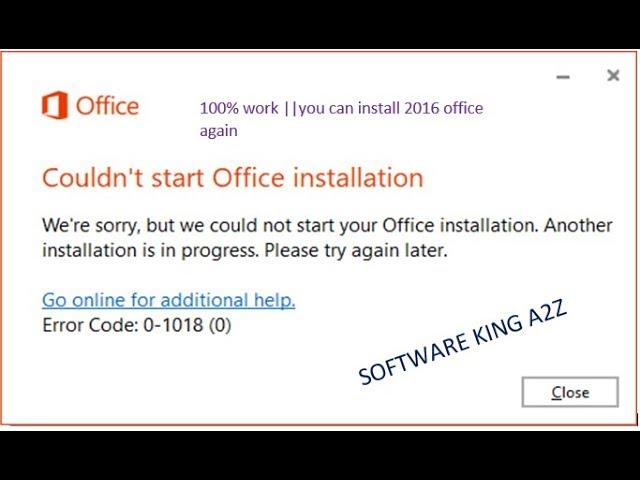 ms office problem fix and reinstall office 2016 again