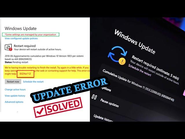 How To Fix Windows Update Error Code 8024a112