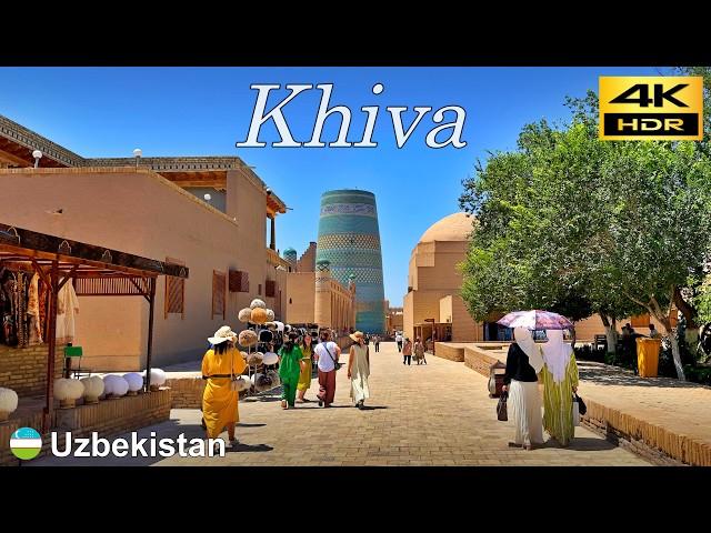 Khiva Walking Tour | Evening walk the World Heritage Site of Itchan Kala | Uzbekistan  | 4K HDR