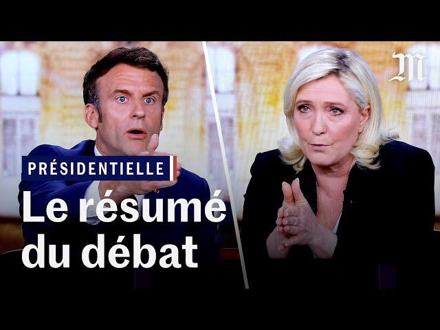 Présidentielle 2022 : le débat entre Macron et Le Pen résumé en 6 minutes