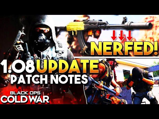 Cold War Update 1.08 Patch Notes: AK-47 Nerf, Milano Buff & MORE! | Black Ops Cold War Season 1