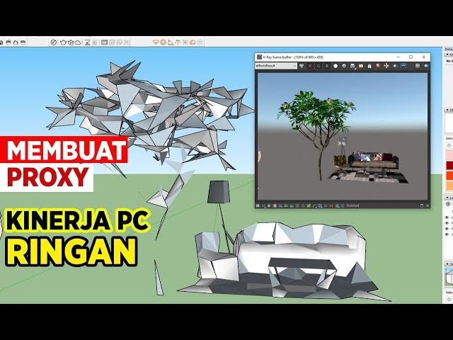 Membuat proxy Objek di SKetchup untuk Meringankan PC - Render V-Ray next Tutorial