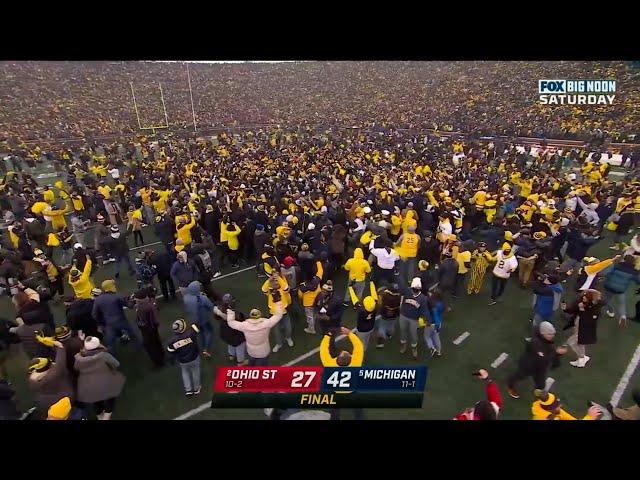 #5 Michigan Upsets #2 Ohio State and fans storm the field 2021 College Football