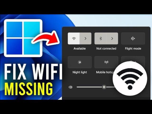 Fix WiFi Not Showing in Windows 10/11 | Fix Missing WiFi