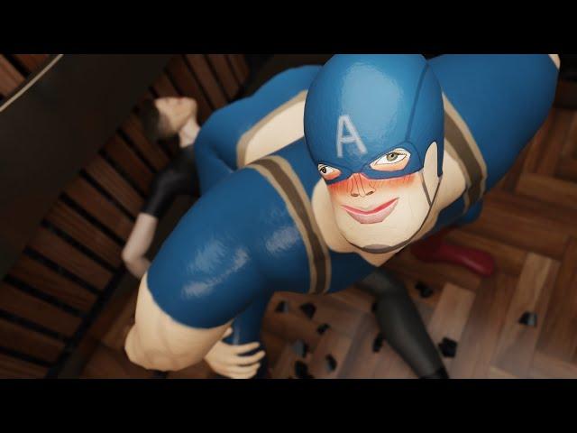 Captain America Fights in Elevator