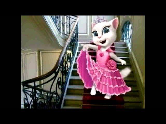 Кошка Анджела новая/ talking angela/Кошка Анжела раскраска