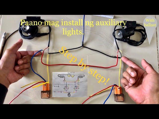 Paano mag install ng auxiliary or mini driving lights. Step by Step. (tutorial) #JsloMotovlog