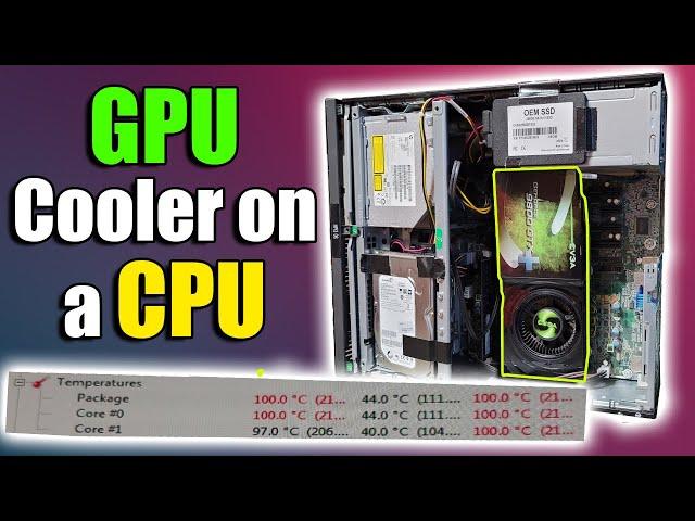 I Tried Putting GPU Coolers On a CPU... (And Nearly Fried An i3)