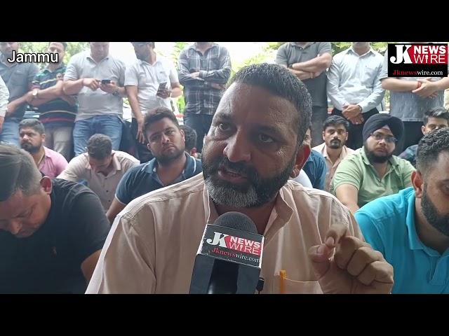 Panchayat secretaries VLW's cadre hold protest outside Directorate of Rural Development
