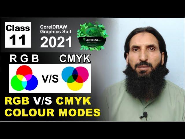 CMYK  & RGB Colour Modes in Coreldraw 2021 | CMYK vs RGB | Class-11 | Al Rafay Computers