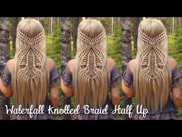 Twisted Waterfall Knotted Braid Half Up | Game Of Thrones Inspired Hairstyles