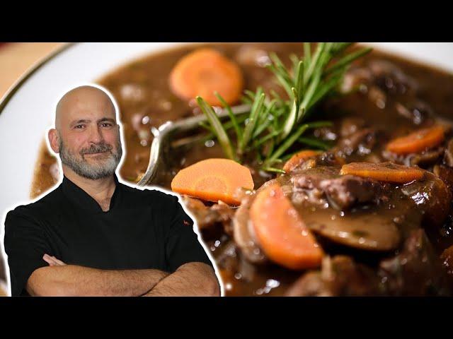 Authentic beef bourguignon - Excellent and easy - Preparation in 15 minutes - Beef carrots