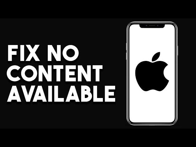 How To Fix No Content Available Photo Widget IOS 17