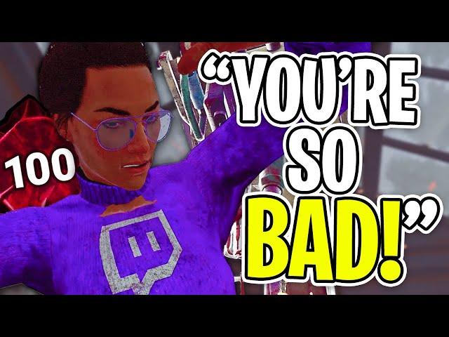 OUTPLAYING P100 Twitch Streamers Makes Them SALTY - Dead by Daylight