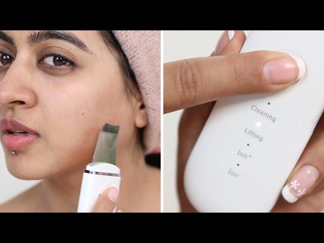 4 steps to flawless skin I Removes blackheads & prevents aging I Agaro ultrasonic facial scrubber