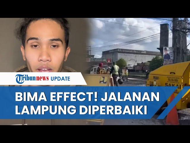 DAHSYATNYA BIMA EFFECT! Jalanan Rusak di Lampung Mulai Diperbaiki setelah Banjir Kritikan Netizen