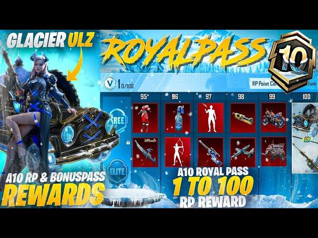  A10 ROYAL PASS & BONUS PASS FULL LEAKS | UPGRADE GLACIER UAZ & AMR SKIN | FREE REWARDS | PUBGM