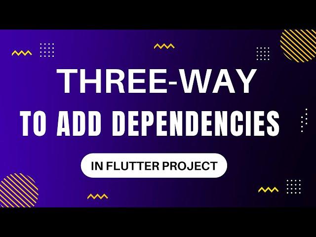 how to add dependencies in flutter | Flutter installing external packages
