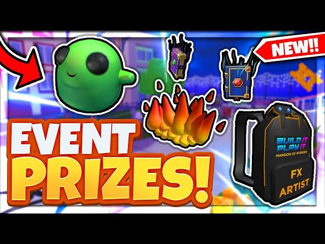 [FREE ITEMS] All *EVENT PRIZES* For Roblox Build It Play It Mansion of Wonder Event