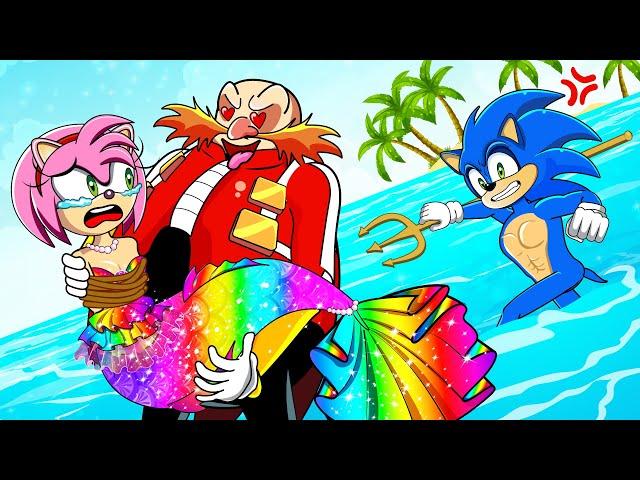 Amy Turn InTo A Mermaid - Sonic..Please Rescue -  Funny Situation | Sonic the Hedgehog 2
