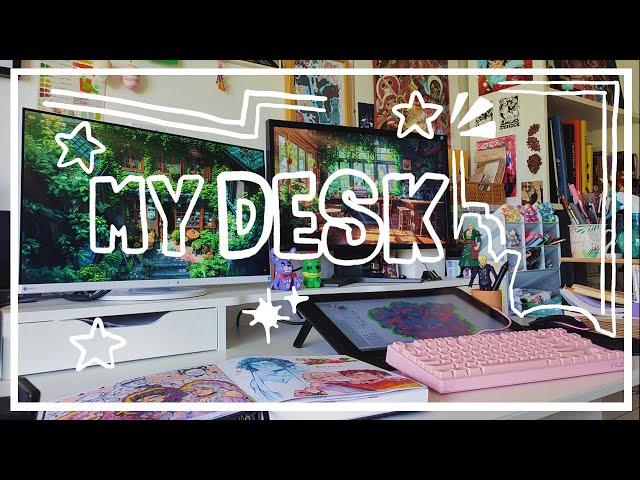 Desk Tour + Art Supplies 