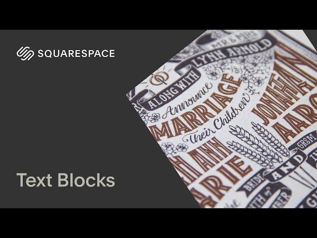 Using Text Blocks Tutorial | Squarespace 7.1 (Classic Editor)