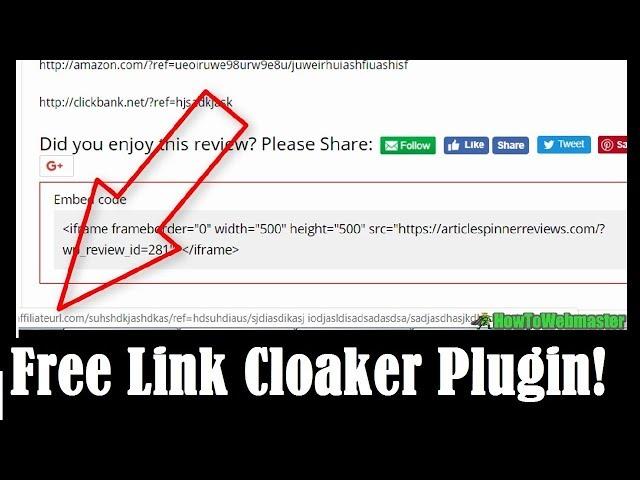 How To Cloak Your Affiliate Links - Free Wordpress Cloaker Plugin