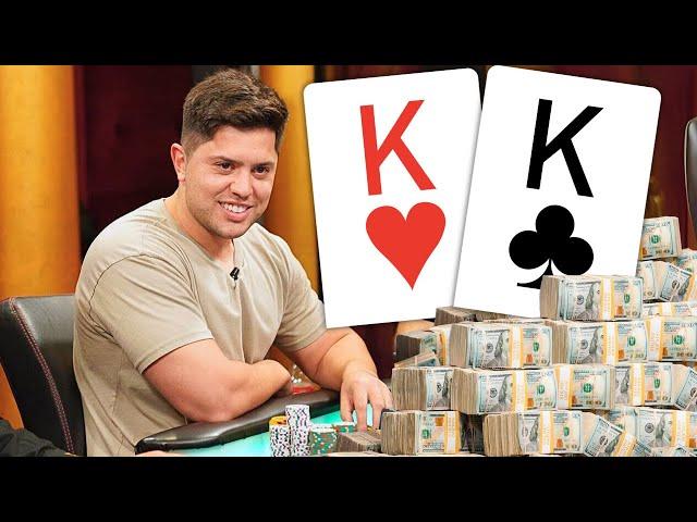 POCKET KINGS for $124,700 at SUPER High Stakes Cash Game